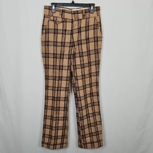 Vintage 1970s Handmade Plaid Trouser Pants